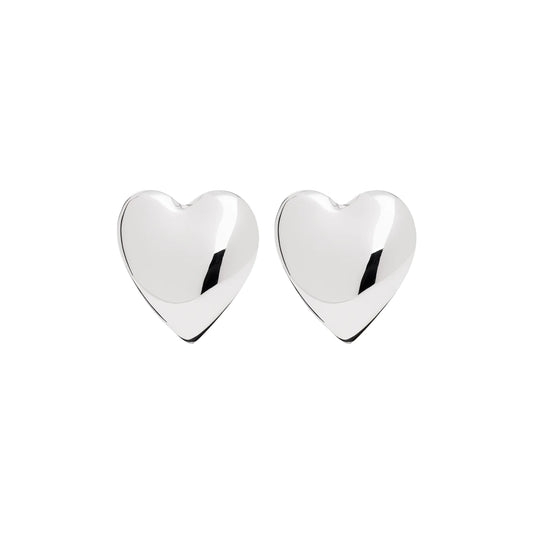 Heart Beat Silver Earrings