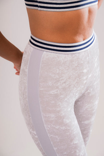 Grey Velvet Sports Leggings
